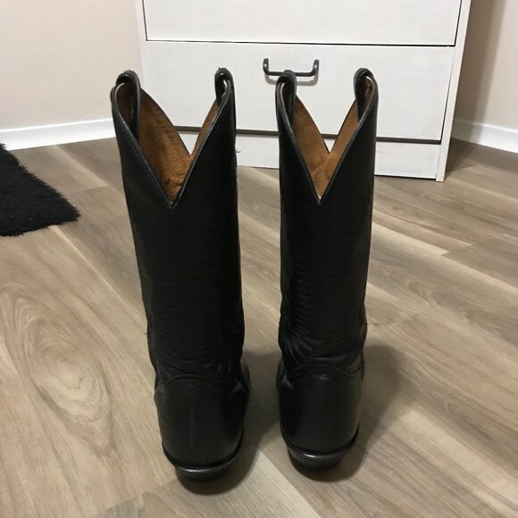 Silver Rebel Men's Black Leather Western Boots Size 8 3E - Picture 3 of 6